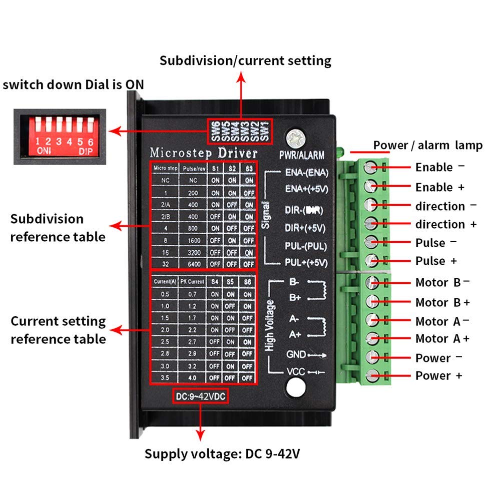 TB6600 9-42V 4A CNC Stepper Motor Driver
