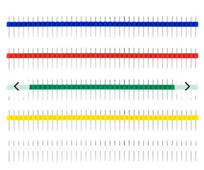 40 (1 row) breakable pin header 2.54 mm male header connector – YELLOW