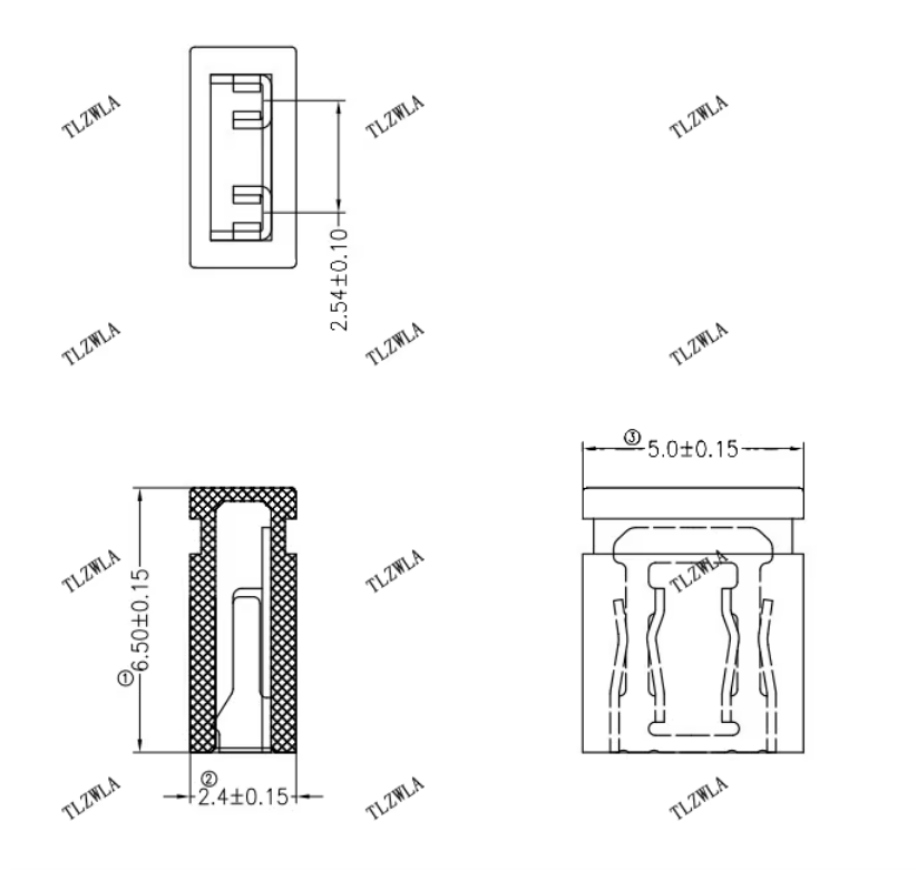 10PCS Pin Header Jumper Blocks Connector 2.54MM